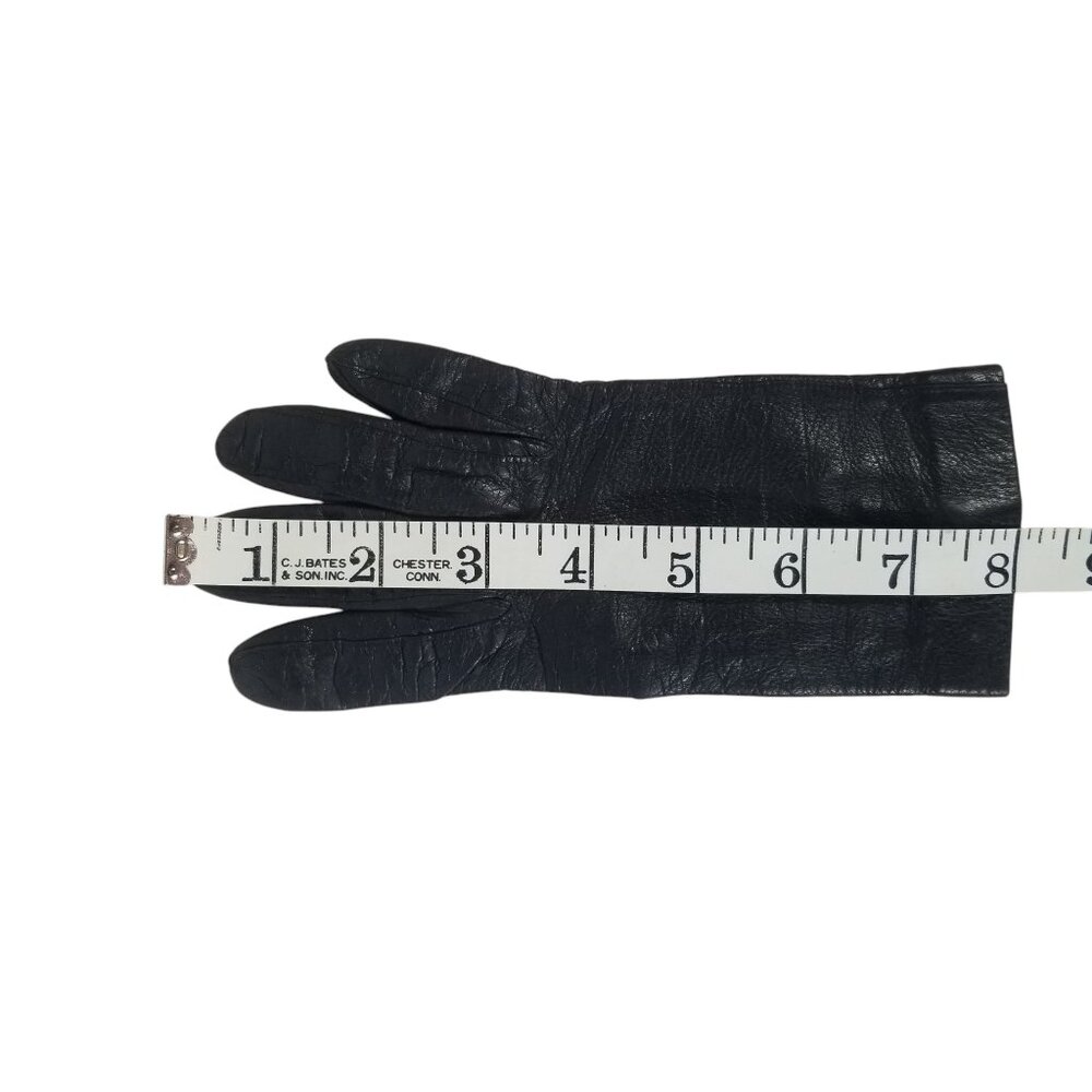 VTG Leather Gloves Fownes Brothers Silk-Lined Wrist Length Small - Picture 7 of 10
